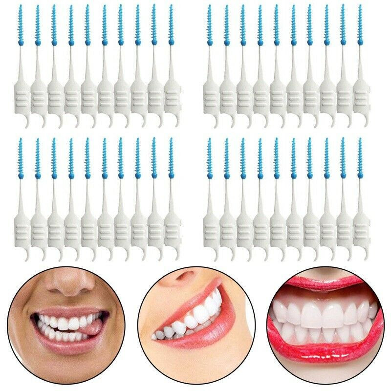 Dental Oral Interdental Teeth Soft Care Tool Cleaning Rubber Floss Gum Brush Kit