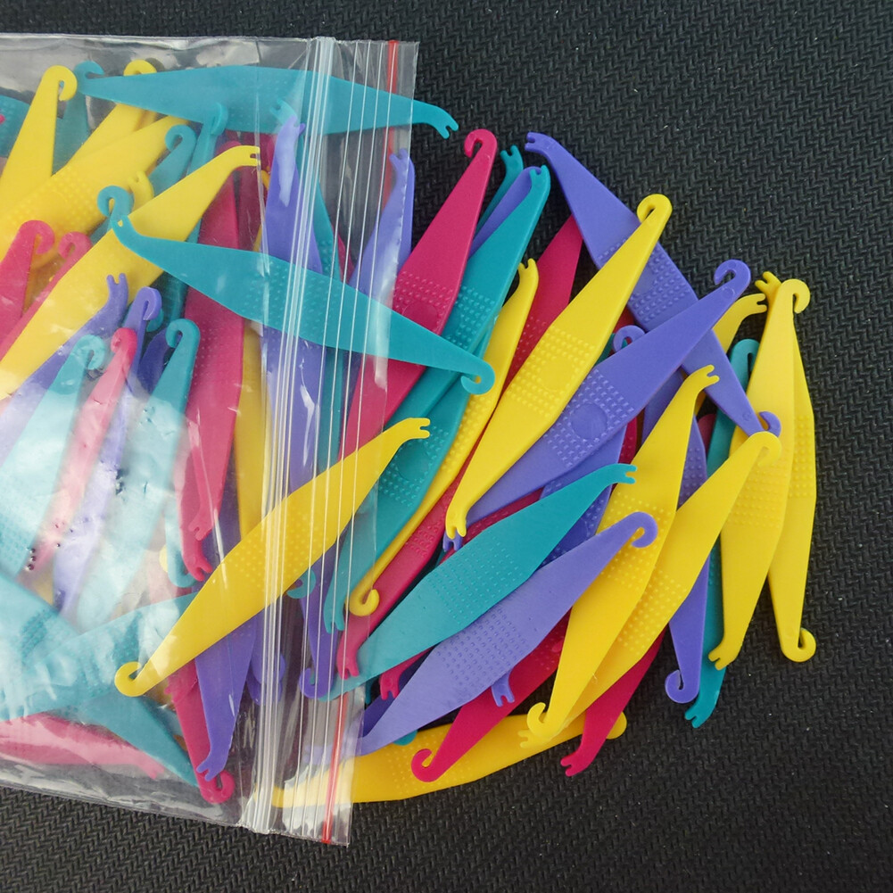 Dental Disposable Elastic Placer Hook Ortho For Braces Elastic Rubber Band 100pc