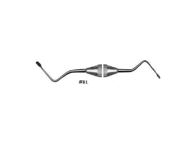 US Elite Gingival Cord Packer Double End #B1 Serrated Firm-Grip Hollow Handle