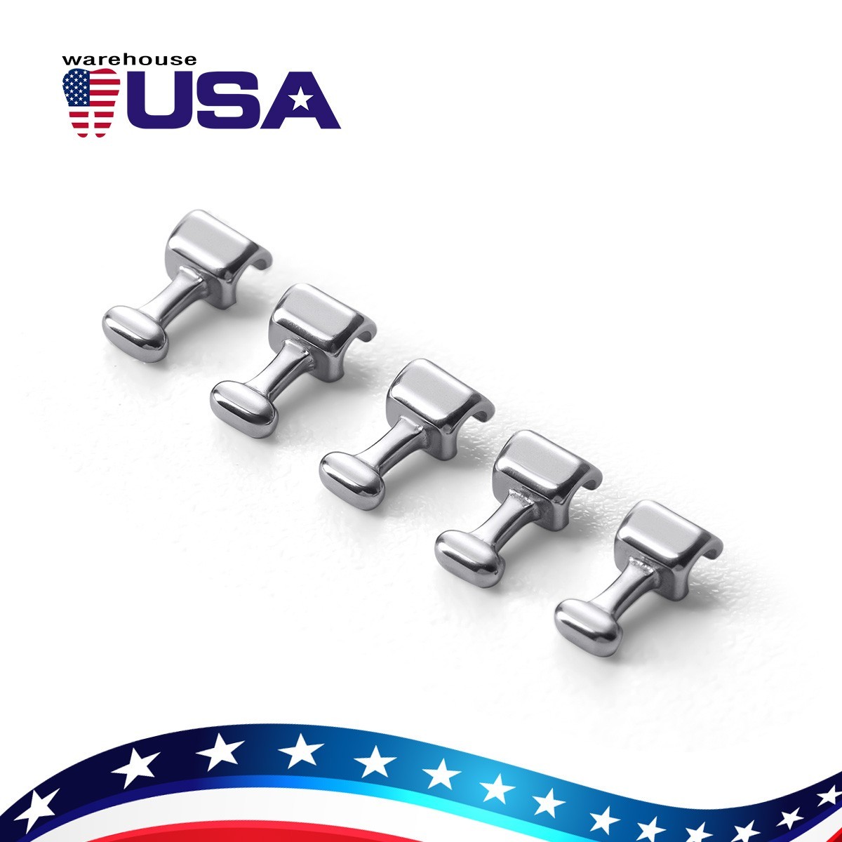 AZDENT Dental Ortho Crimpable Hooks Use Archwires 1.6/1.8/2.1/2.7/3.1/4/5.5/7mm