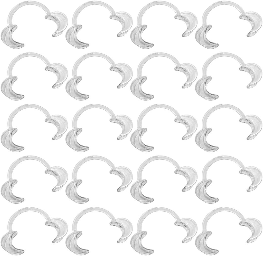 EZGO 20 Pieces (Size M) C-Shape Teeth Whitening Cheek 20 Count (Pack of 1)