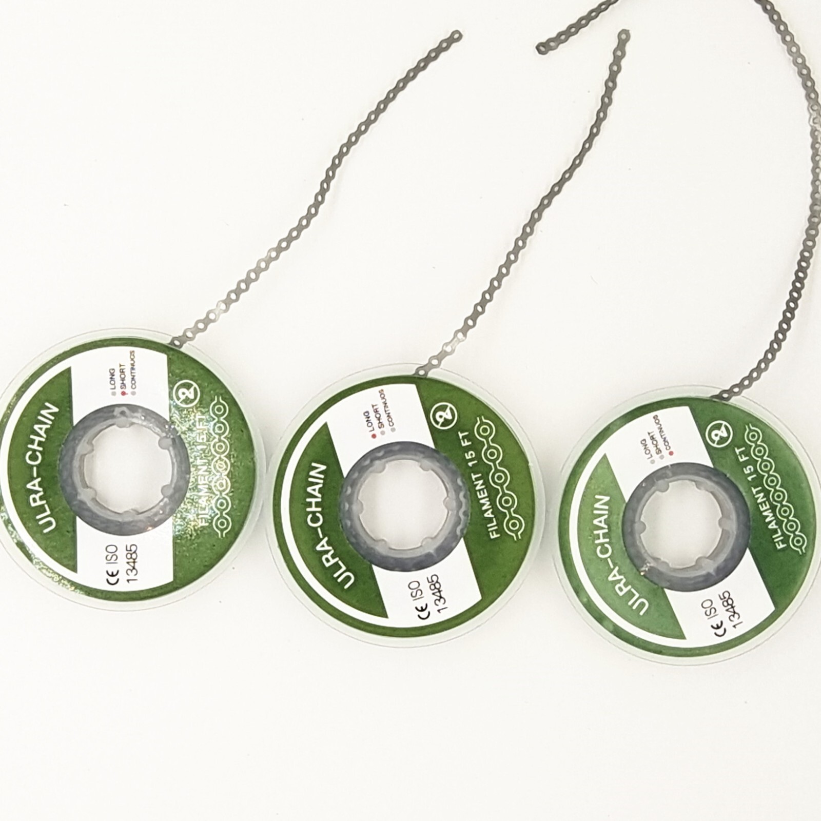10X Dental Orthodontic Elastolink Power Chain Gray Long Short Continuous 15Sheet