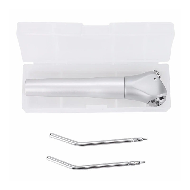 1 Set Dental Air Water Spray Triple 3-way Syringe Button Handpiece+2 Nozzle Tips