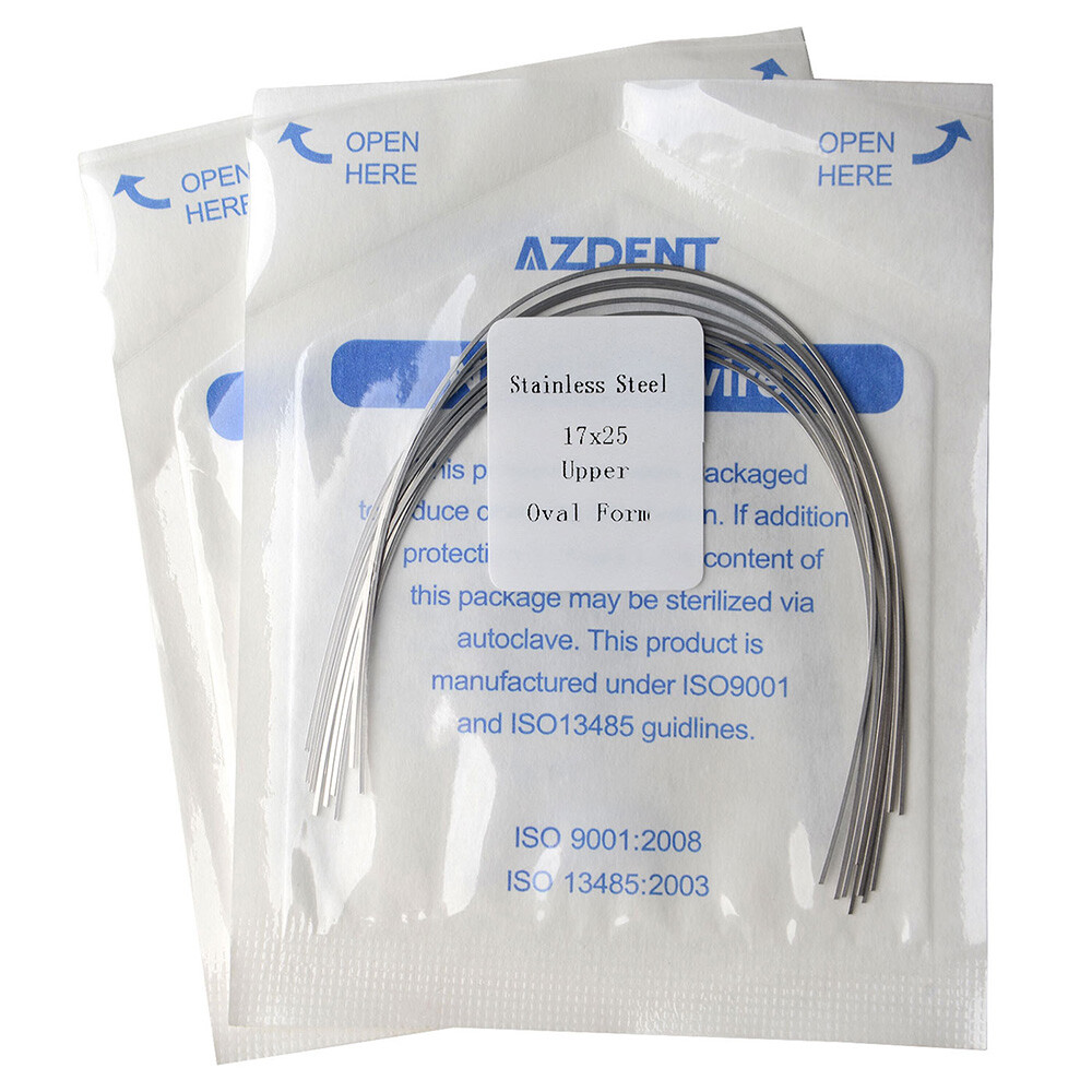 AZDENT Dental Orthodontic Rectangular Arch Wire Nature/Oval Form Stainless Steel