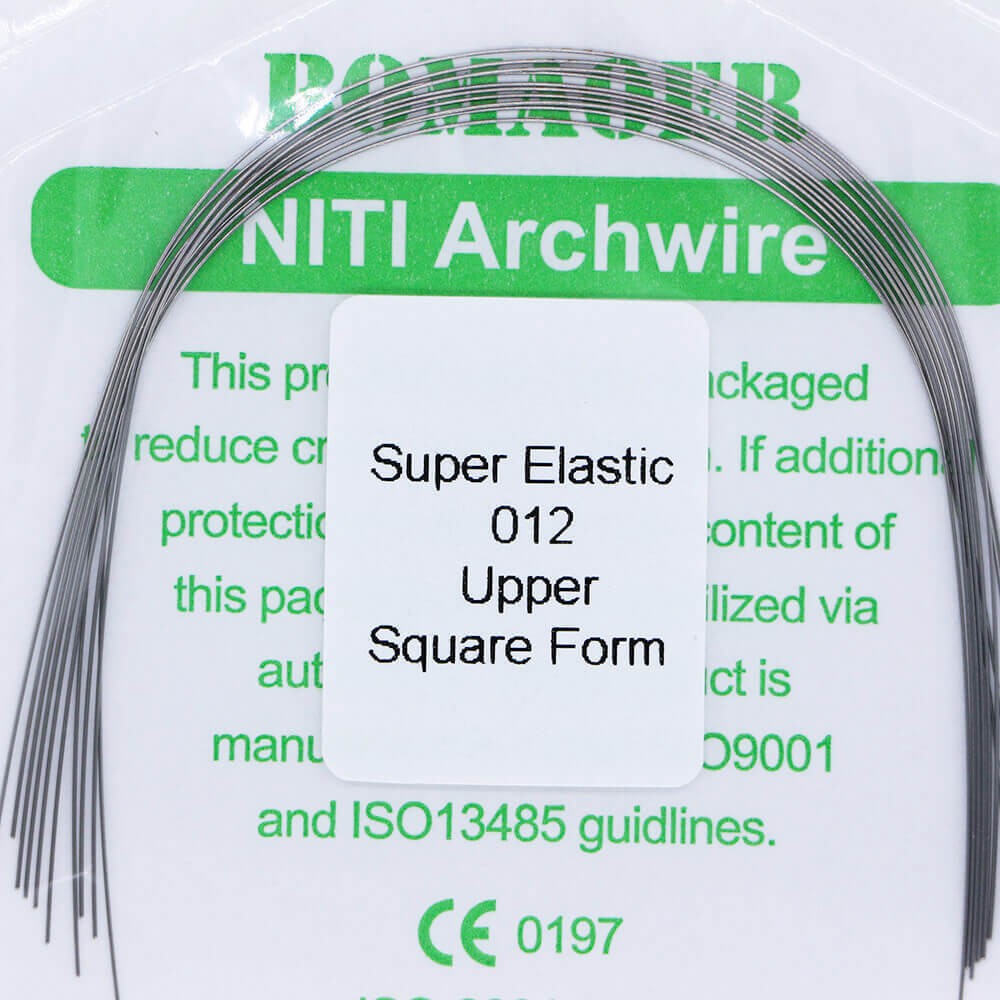 1×Dental Orthodontic Super Elastic Niti Round Arch Wire Square Form 012 Upper