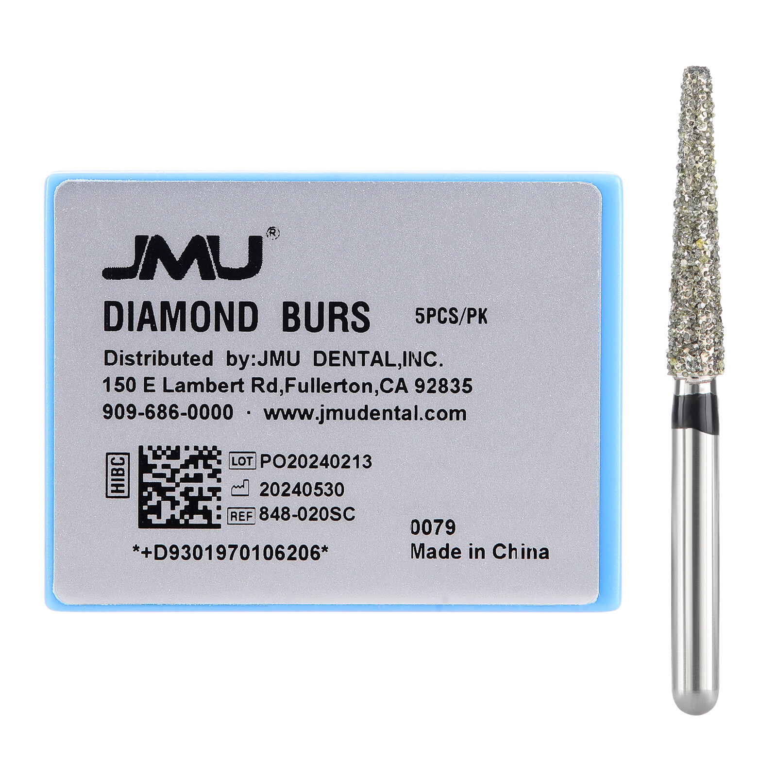 Dental Diamond Burs Flat End Taper FG Medium/Coarse Grit Friction Grip Burs