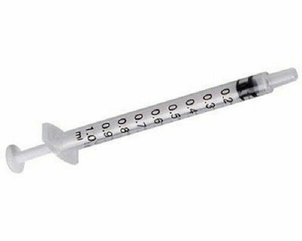 *100-Pieces* Medline 1mL Sterile Disposable Syringe Luer Slip SYR101020