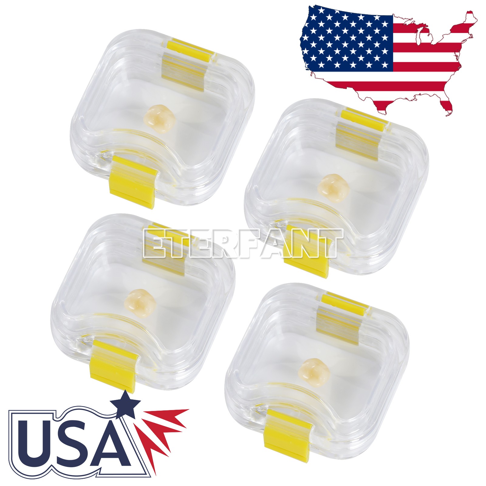 ETERFANT 100pcs Dental Crown and Bridge Pillow Box with Storage Display Box