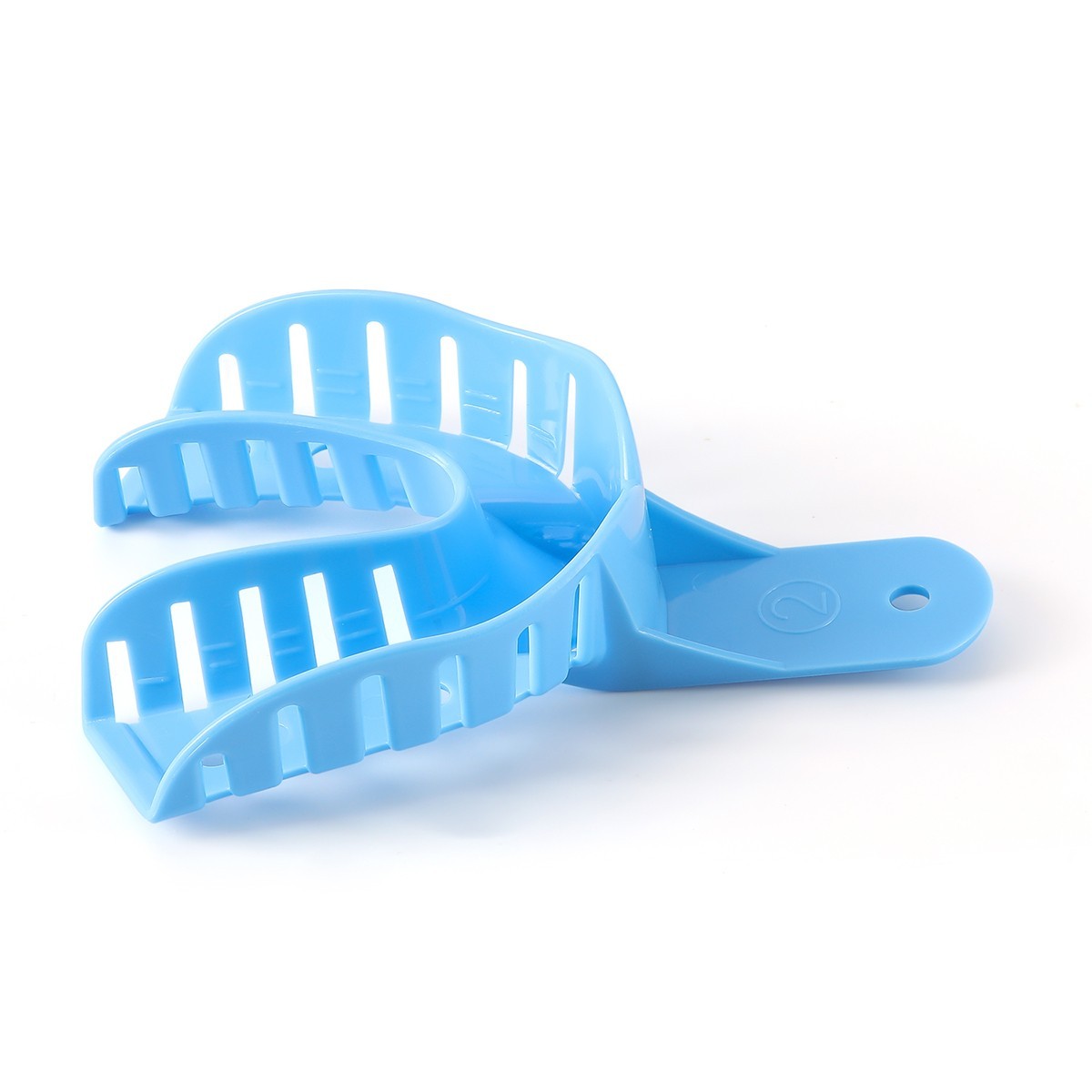 Bag of 12 Dental Impression Trays Plastic Perforated S/M/L Upper/Lower