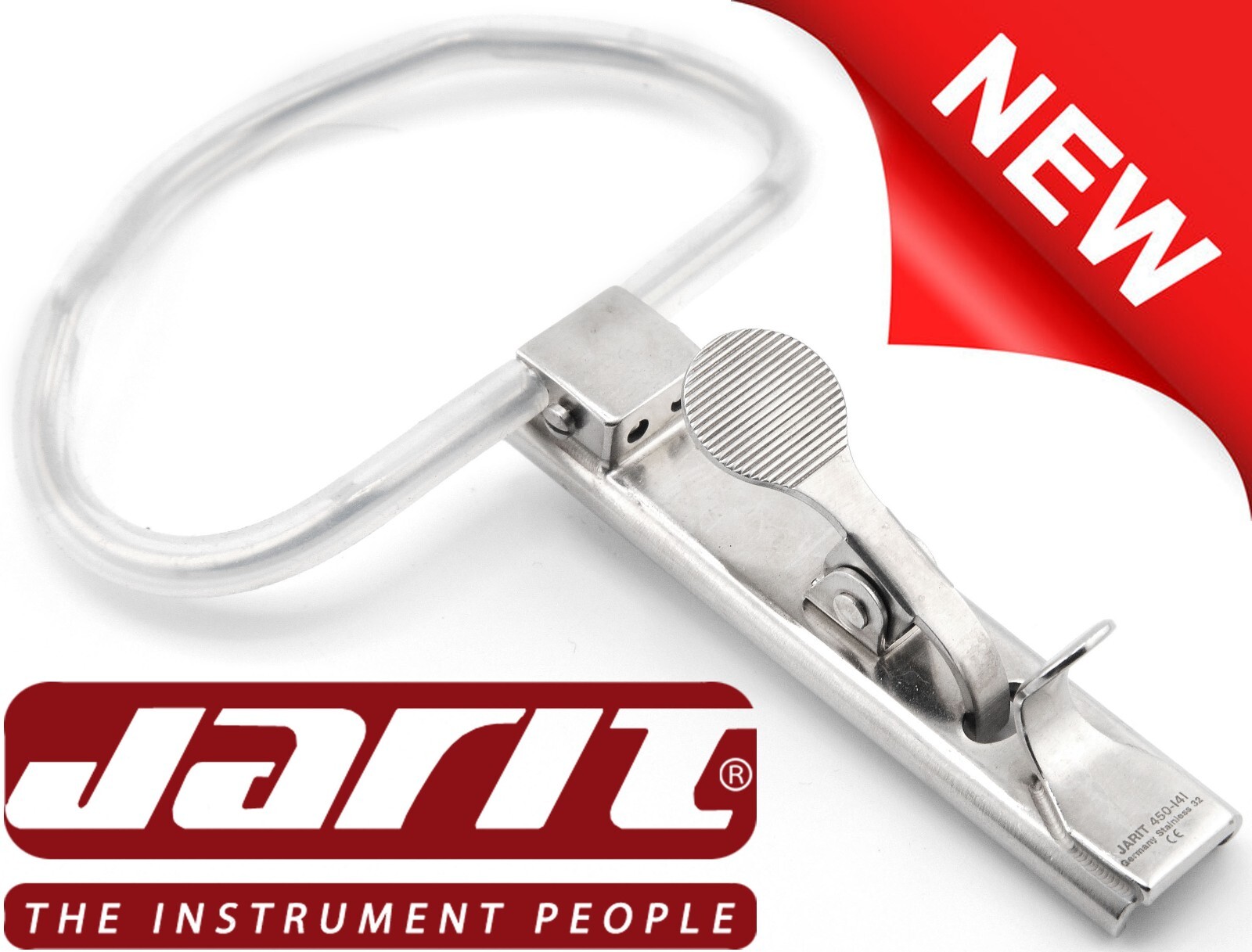 JARIT 450-141 McIvor Frame Mouth Gag with Clear Silicone Guard Curved 4″x6″