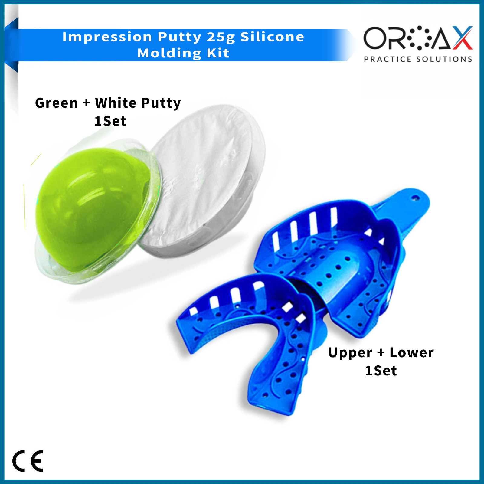 Dental Impression Kit – Hydrophilic Firmer Putty & Trays – Teeth Retainer Mold