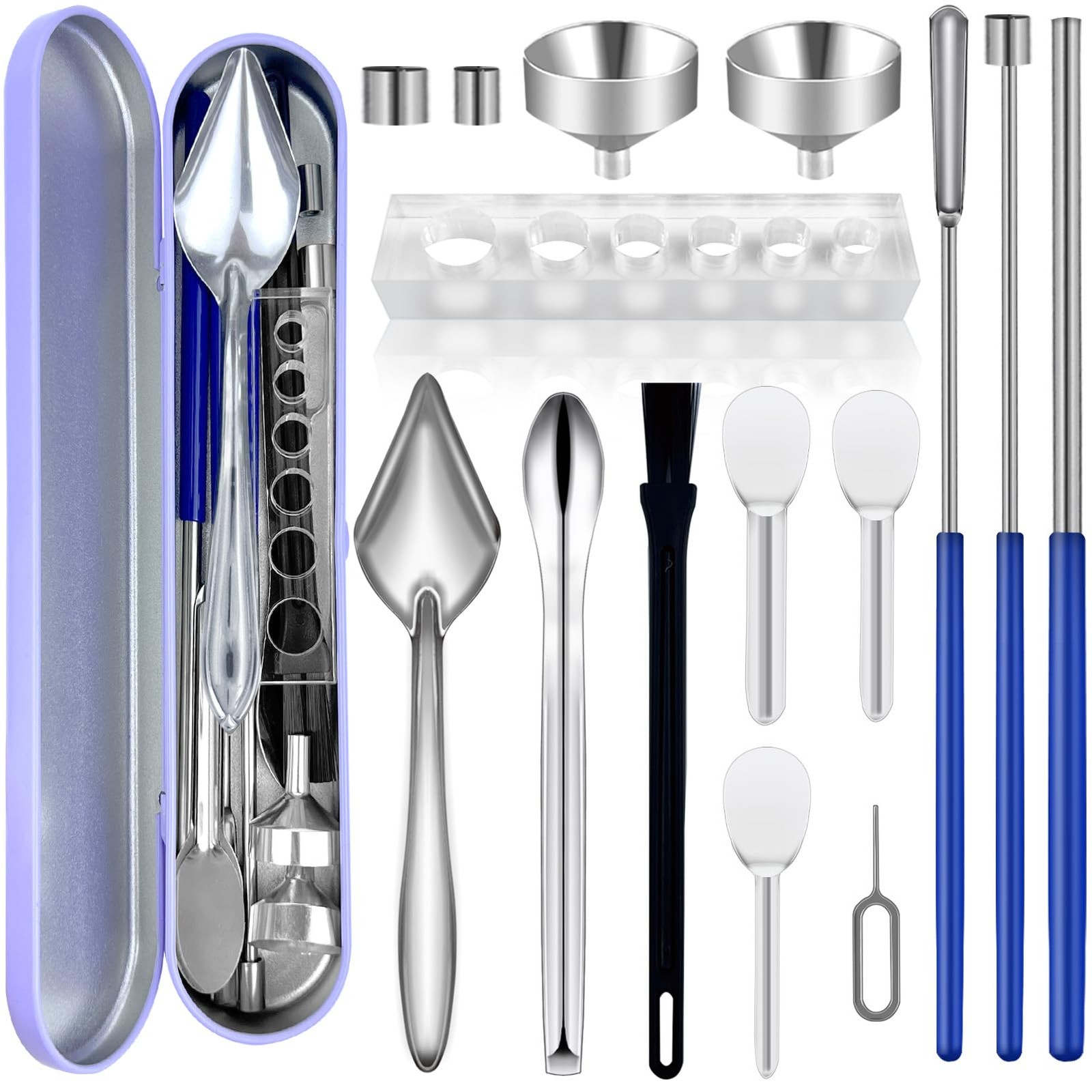 LELELUK 16Piece Filling Tool Kit with Lab Scoops, Lab Spoon & Micro Funnels …