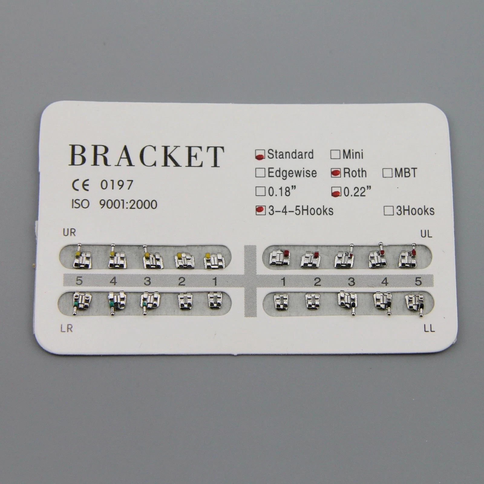 Dental Elastic NiTi Arch Wire Round Ovoid+Ligature Ties+Standard Roth 022 345