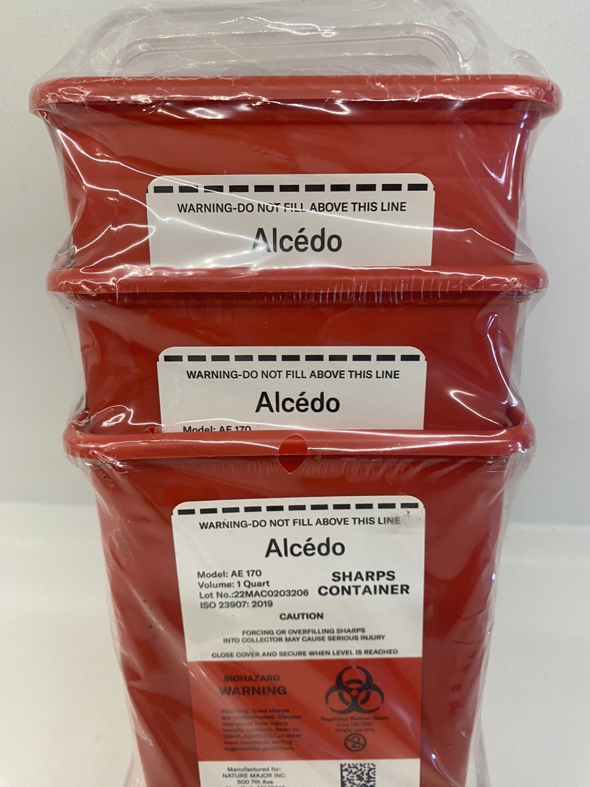 Alcedo Sharps Containers – 1 Quart, 3 Pack model AE 170 (year 2019)
