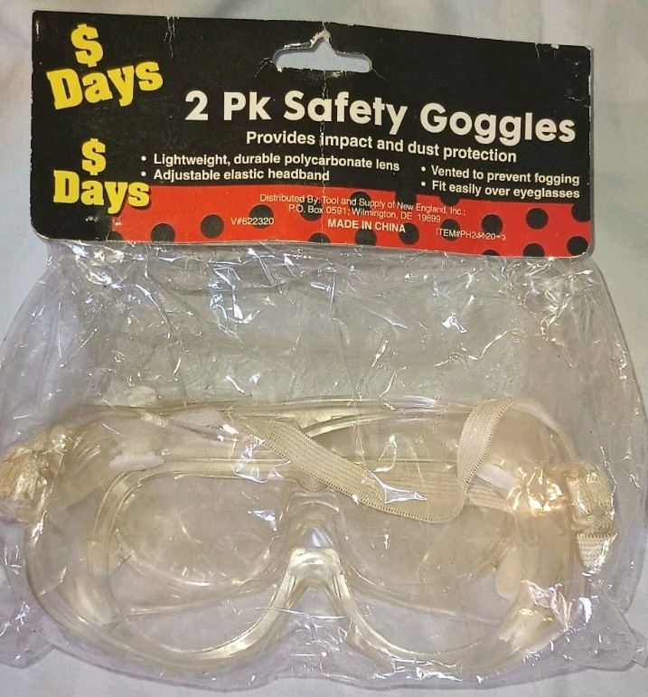 20 Masks Honeywell N95 DC300N95B & 1 Plastic Filters Face Mask NIOSH-2 Goggles