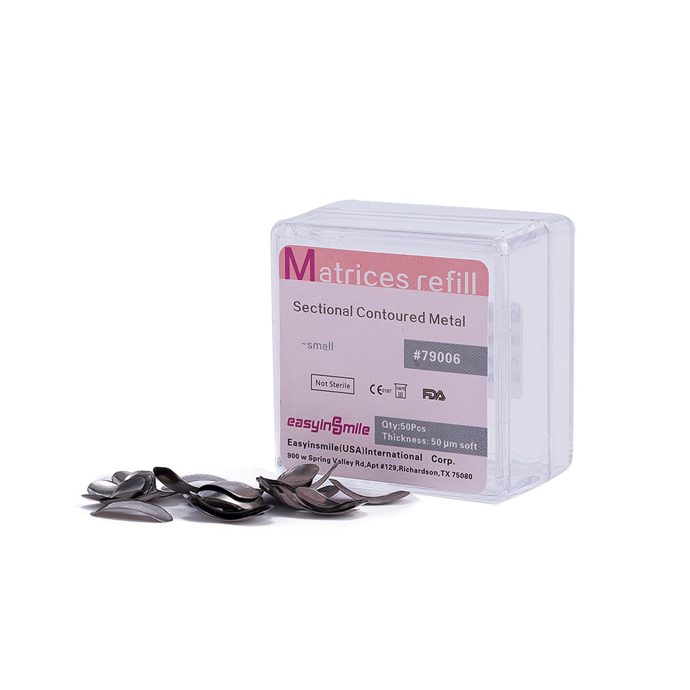 150Pc S/M/L Matrix bands dental Sectional Contoured refill pack Metal 50 μm soft