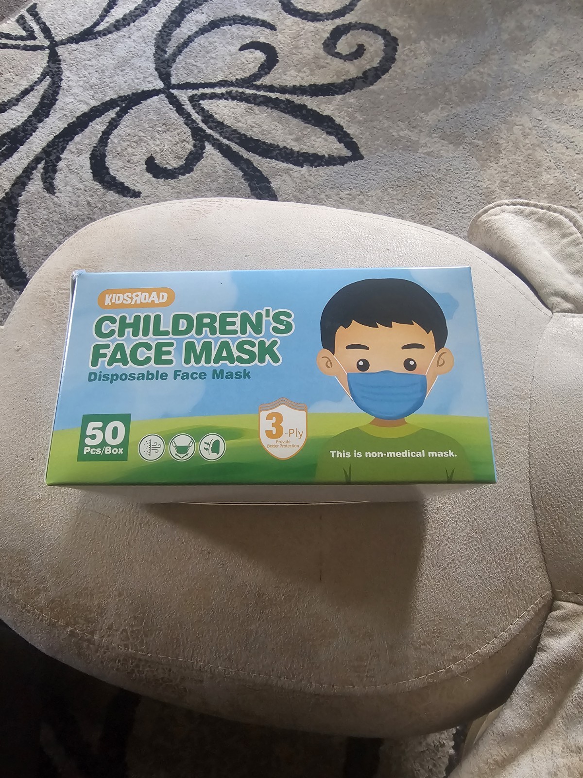 KIDSROAD Children’s Disposable Face Mask (Non-Medical) 50pcs/box 3ply