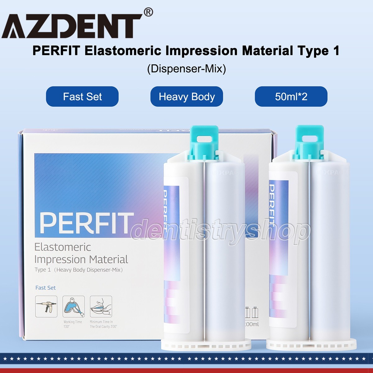 AZDENT Dental Impression Material Silicone Putty Heavy/Light Body Normal/Fast