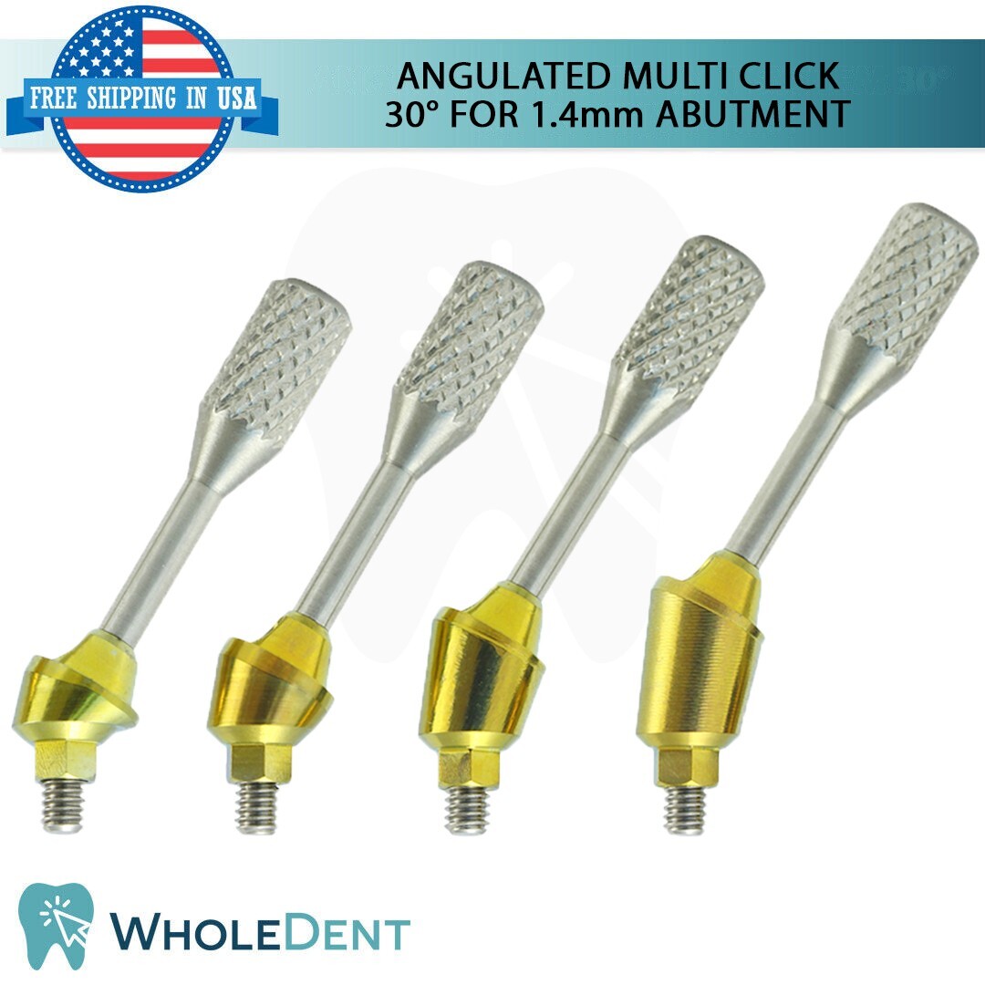 5X Angulated Multi Unit 30° 1.4mm Abutment Attachment Internal Hex 2.42mm