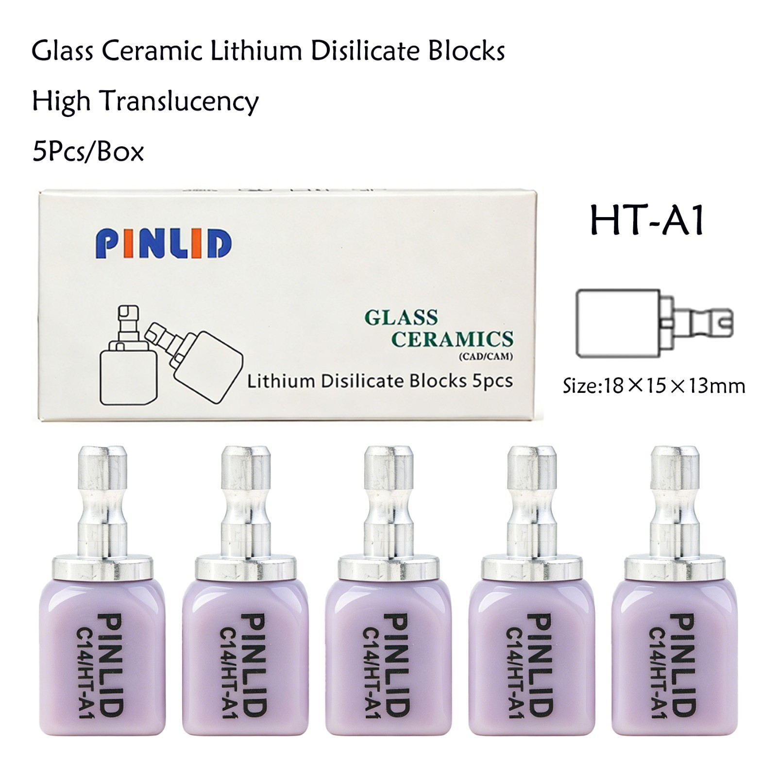 US C14 Dental Emax Glass Ceramic Block HT Lithium Disilicate CAD/CAM CEREC Block