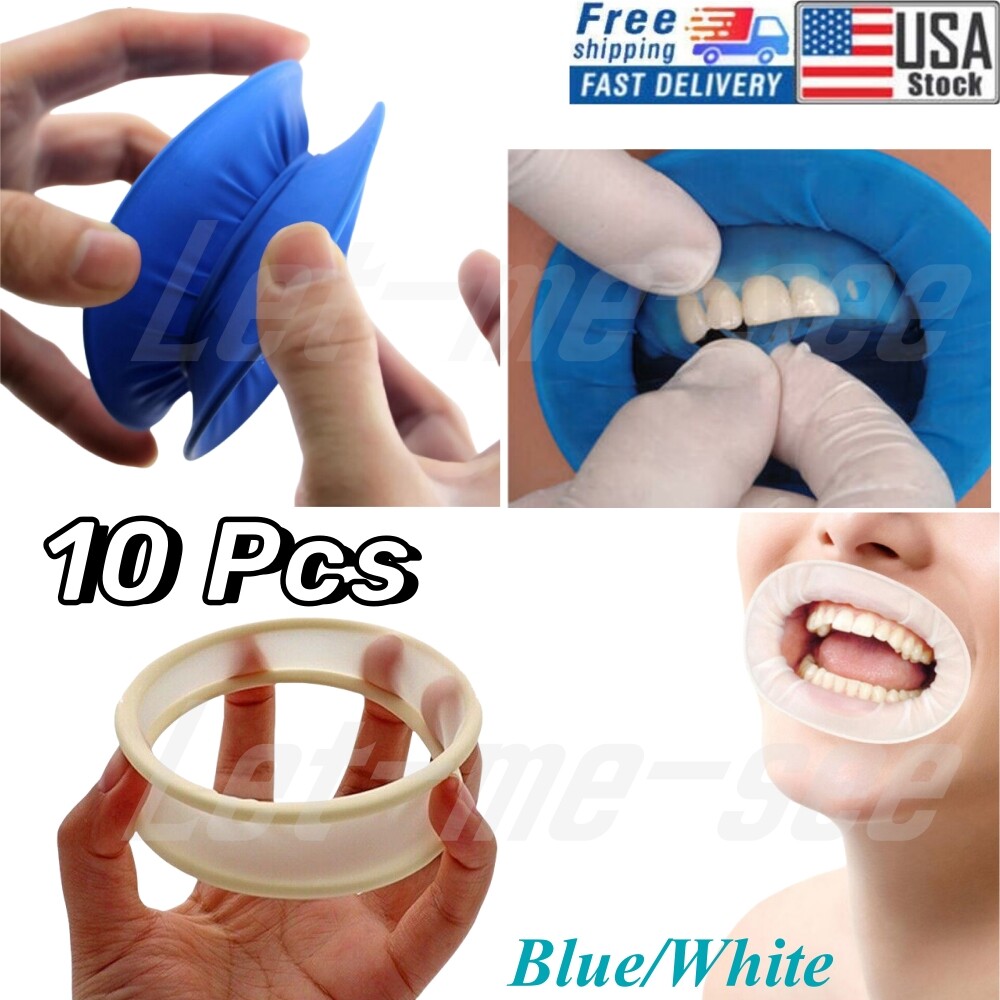 10Pcs Disposable Sterile Rubber Dam Dental Cheek Lip Retractor Opener Latex Free