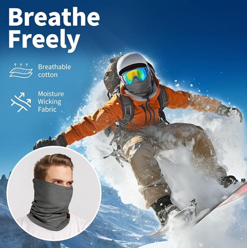 2 Pack FR Neck Gaiter Face Mask 100% Cotton Flame Resistant Welding Arc Shield