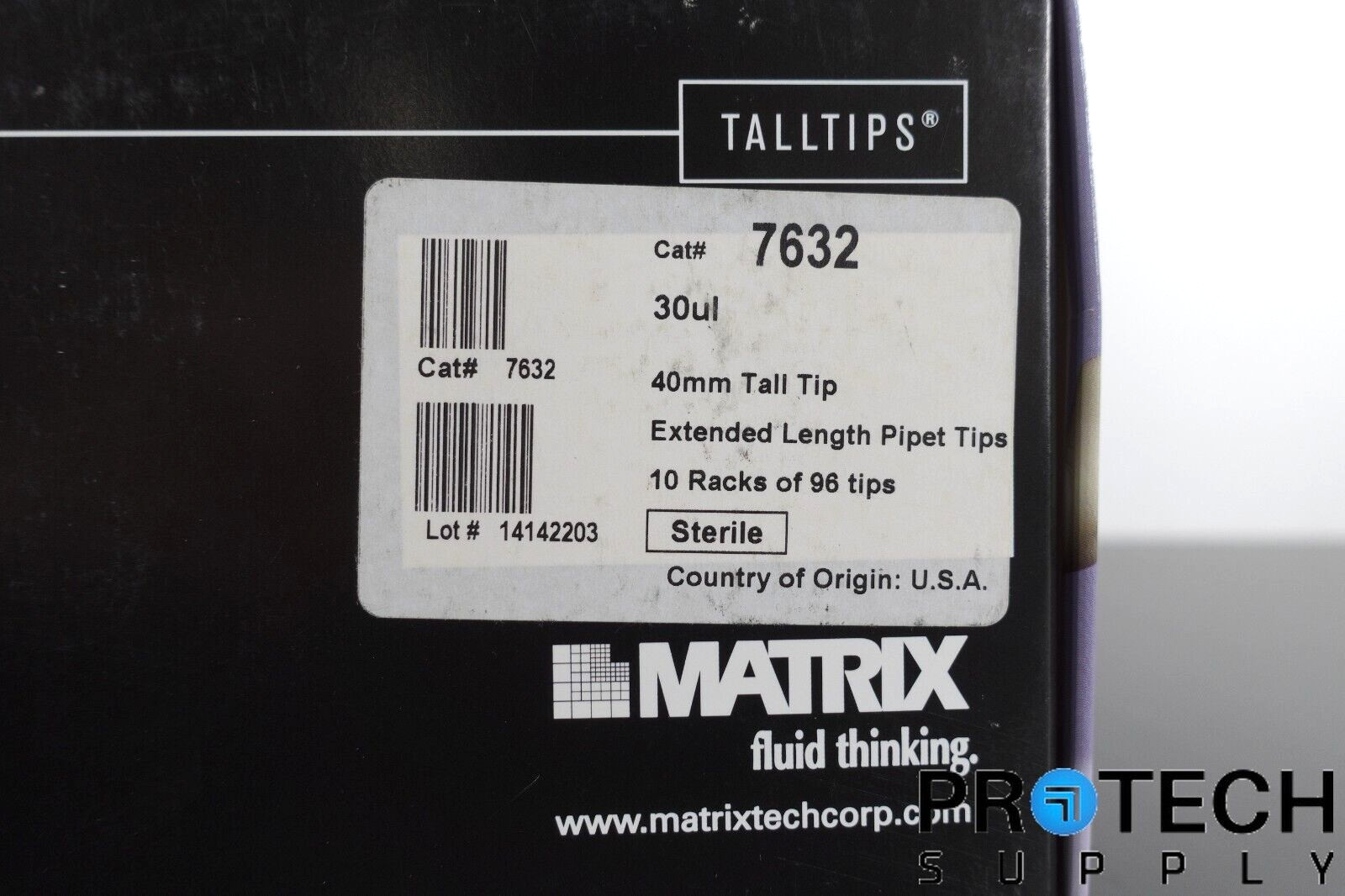 Matrix 7632 Sterile Talltips 40mm 30ul NEW with WARRANTY