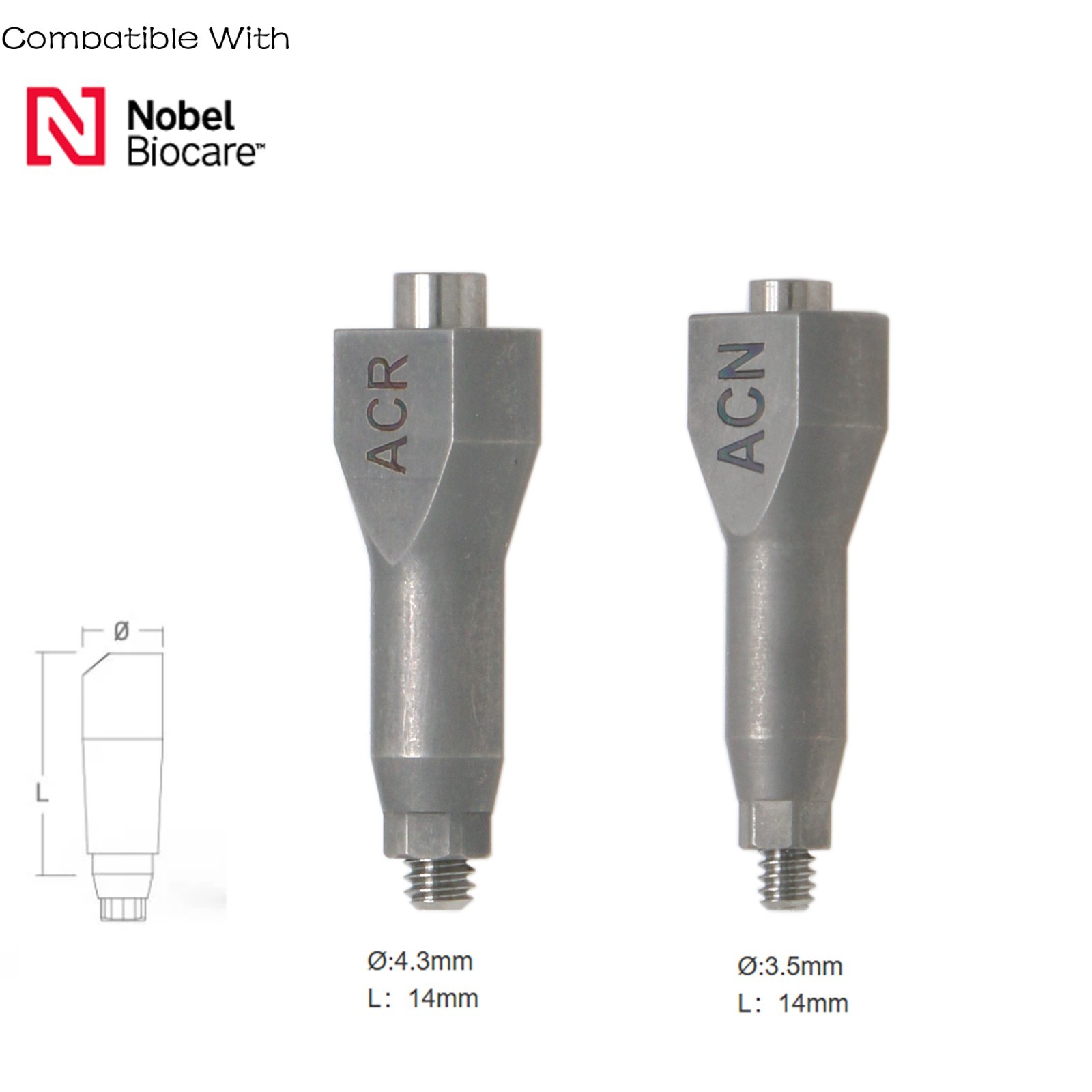 Impression Transfer Coping Nobel Active NP RP Open Closed Tray Analog Dental Lab