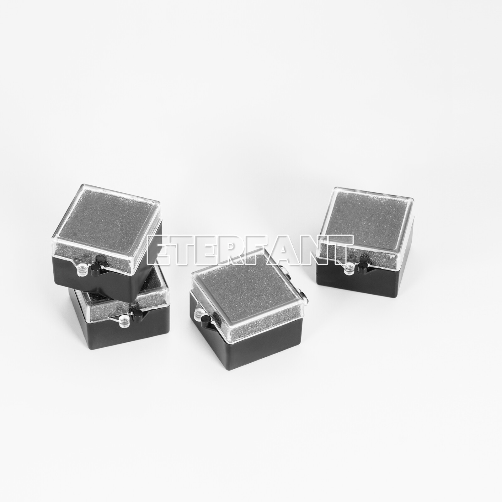 Dental Lab Crown/Veneer/Bridge Boxes 1×1 Clear Top with Sponge Fillers