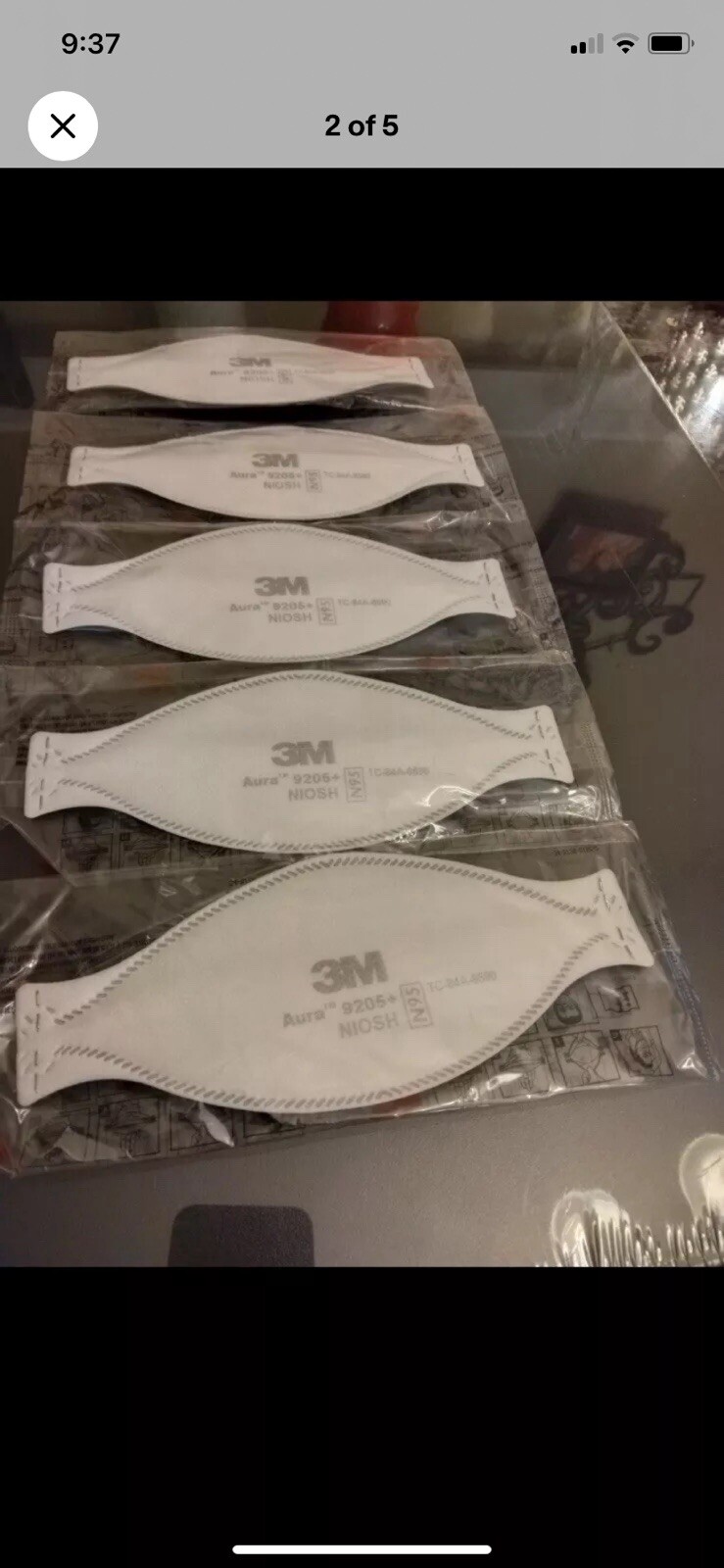 3M Aura 9205 N 95 Particulate Respirator Face Mask – White (20 Pack)