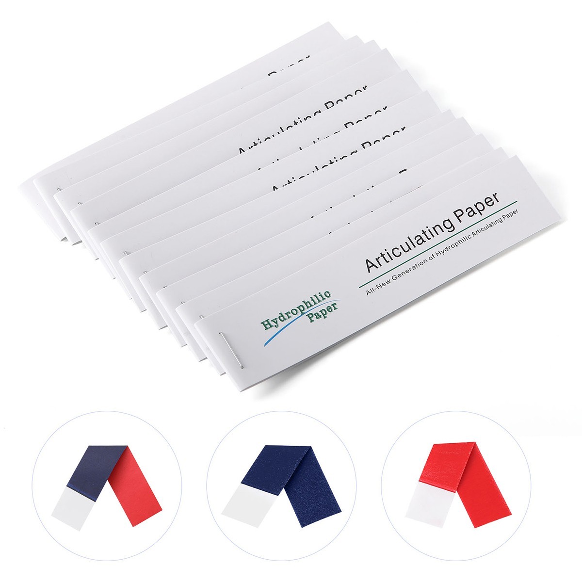 144 Sheets Dental Articulating Paper Hydrophobic Double Sided Strips Bite Paper