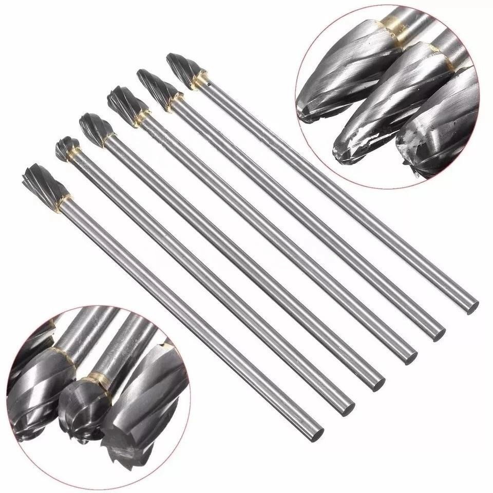 Dental Aluminum Cut Rotary Burr 150mm Long Tungsten Carbide Burs 1/4″ 6mm Shank