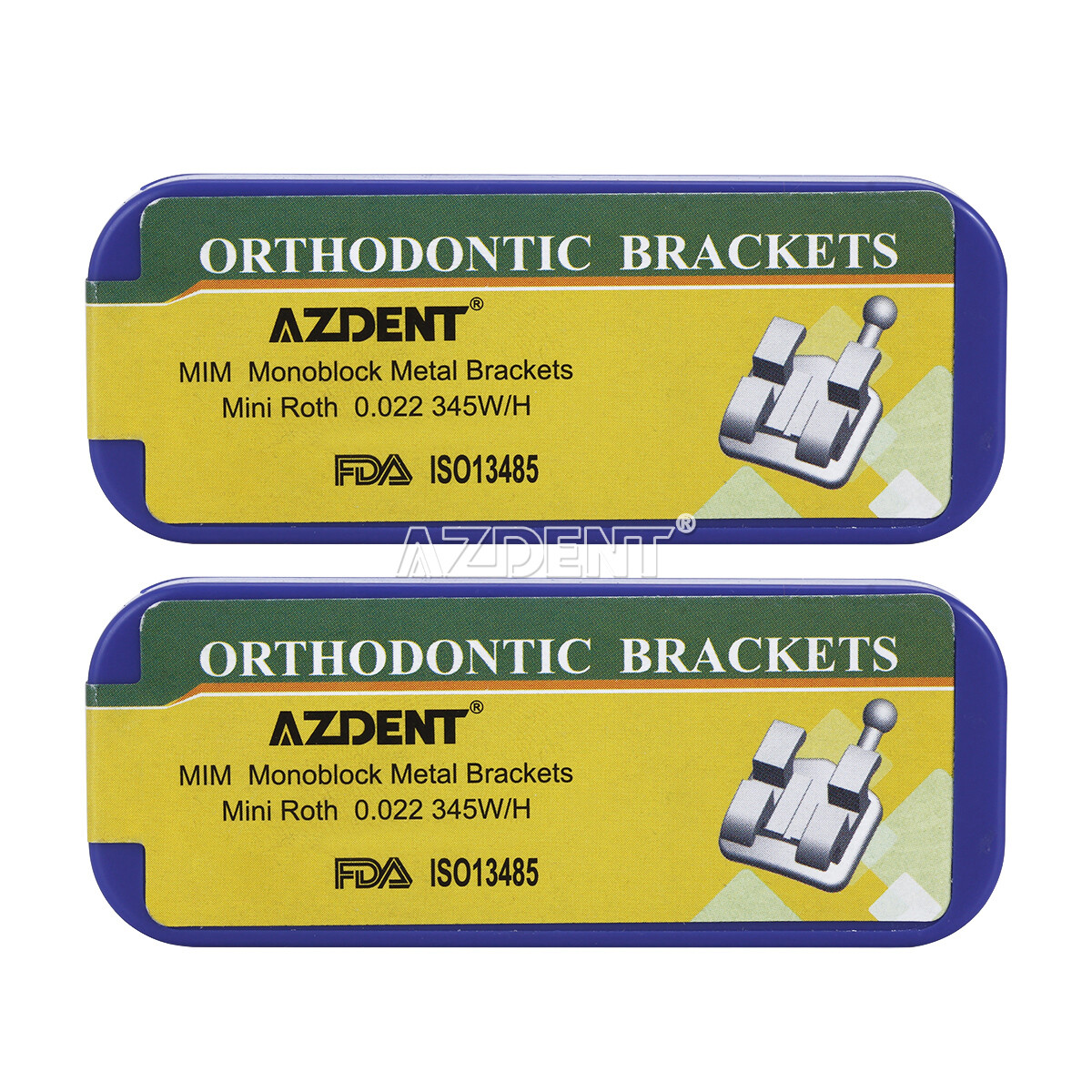 AZDENT Dental Orthodontic C3 MIM Bracket Braces Mini Roth MBT .022 Hooks 345