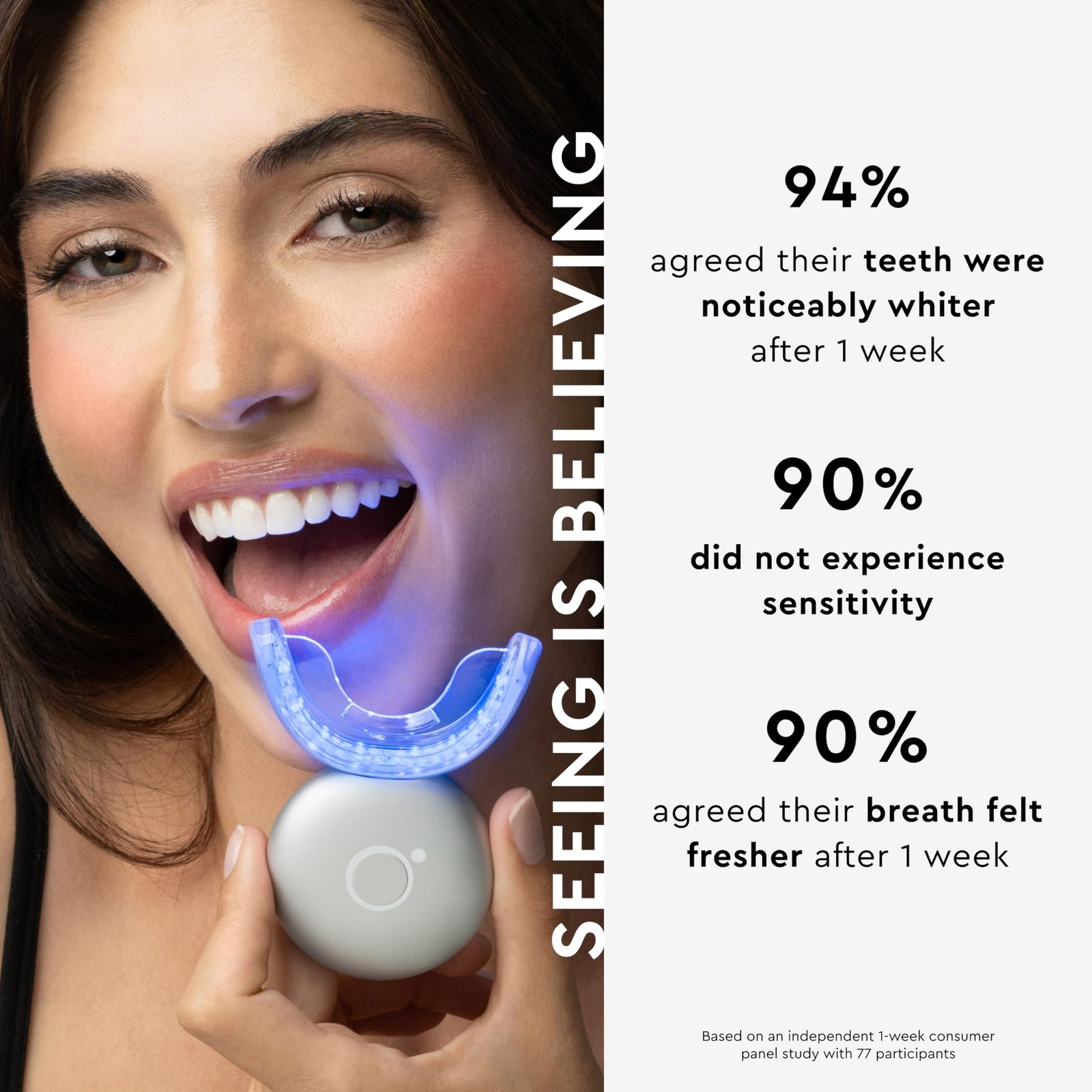 MOON Teeth Whitening Kit, Platinum Whitener 1 Count (Pack of 1), Black