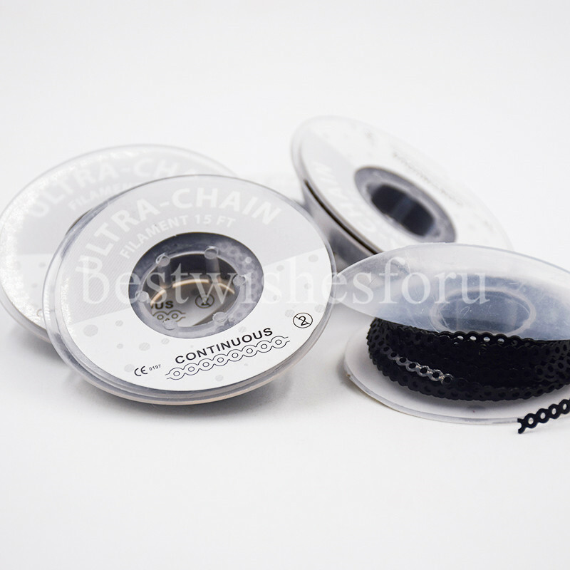 Dental Ortho 44 Colors Elastic Power Chain Rubber Bands Long/Short/Continuous