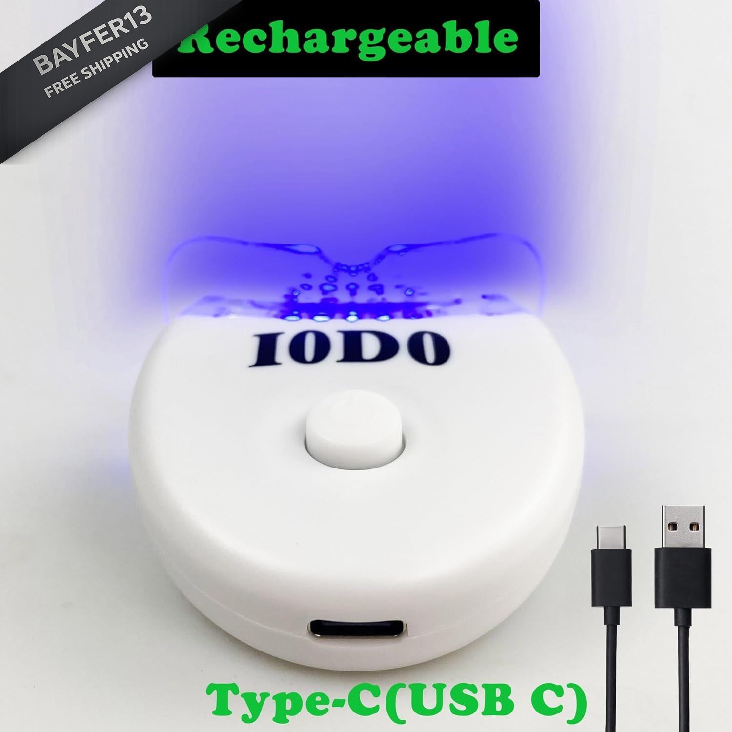 Rechargeable Teeth Whitening 1 Count (Pack of 1), Uv Light