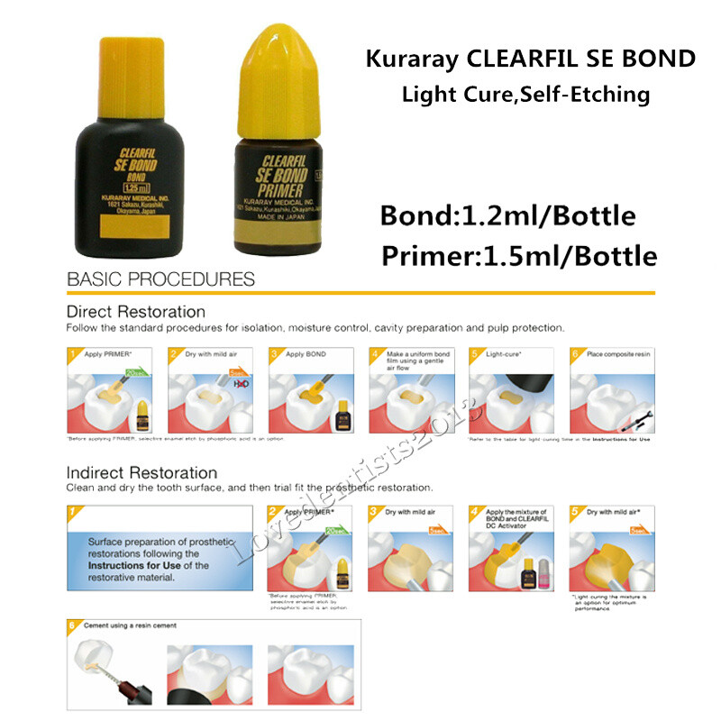 1-10 Kuraray Dental CLEARFIL SE BOND light-curing Bonding Primer Self-etching