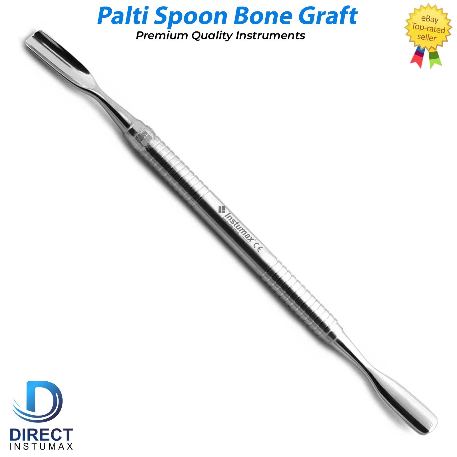 Dental Palti Bone Graft Scoop Packer Double Ended Surgical Implant Instruments