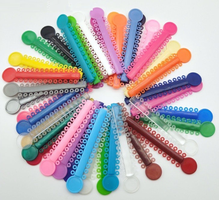 1040Pcs Dental Orthodontic Ligature Ties Elastic Rubber Bands For Bracket Brace