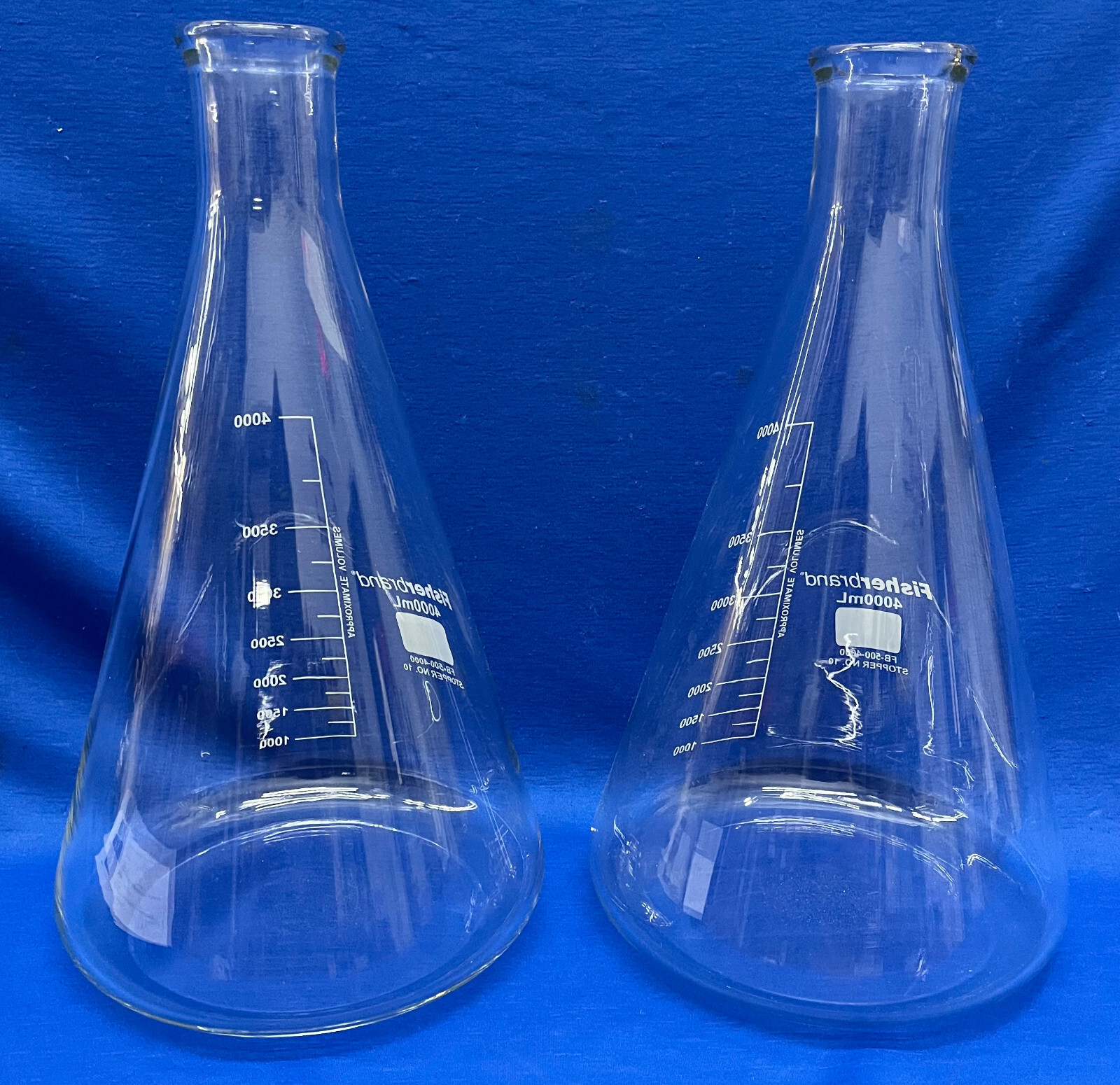 FISHERBRAND FB-500-4000 ERLENMEYER FLASK 4000mL NARROW – QTY 2