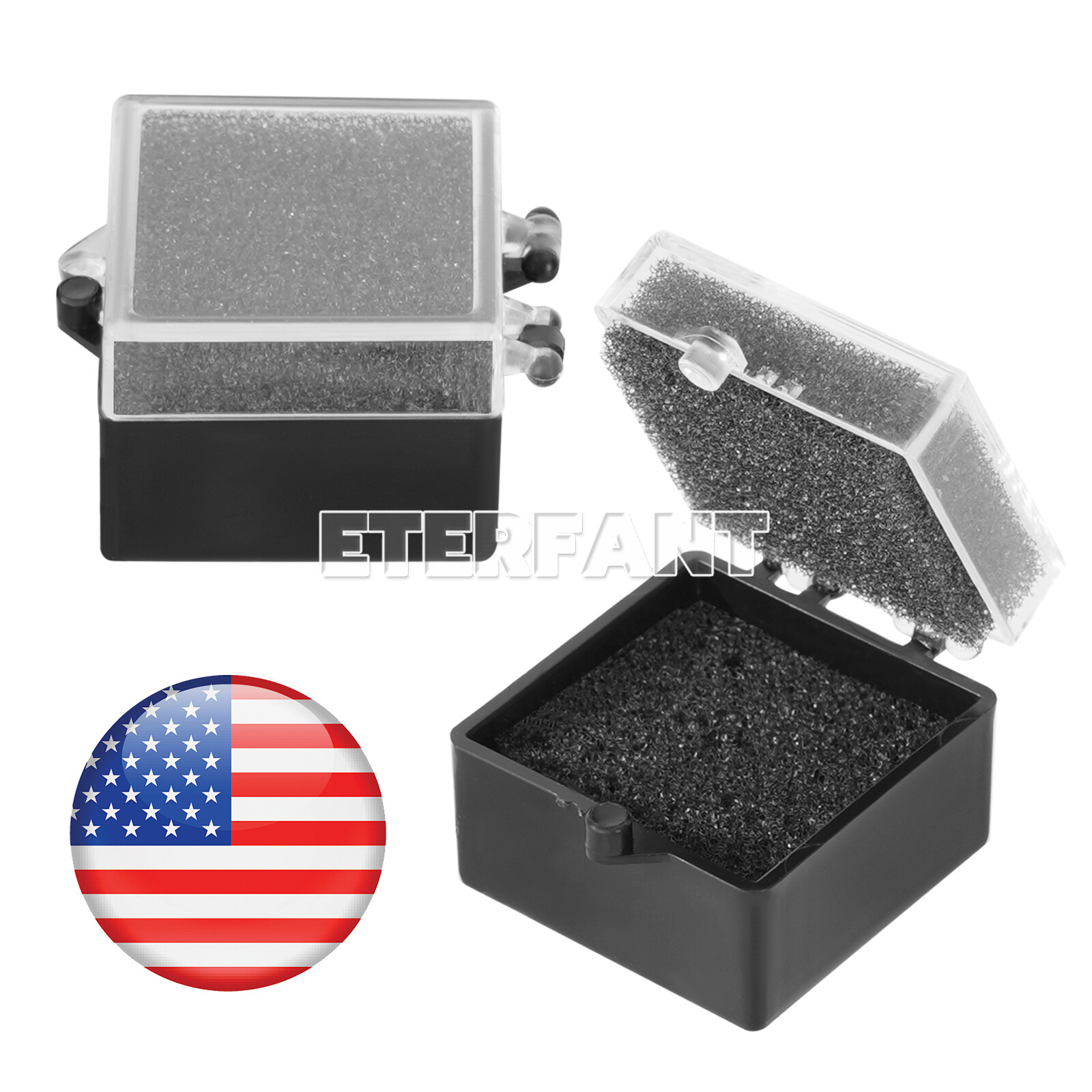 1000Pcs/Pk Dental Lab Jewelry Coin Crown Boxes 1×1 Clear Top with Sponge Fillers