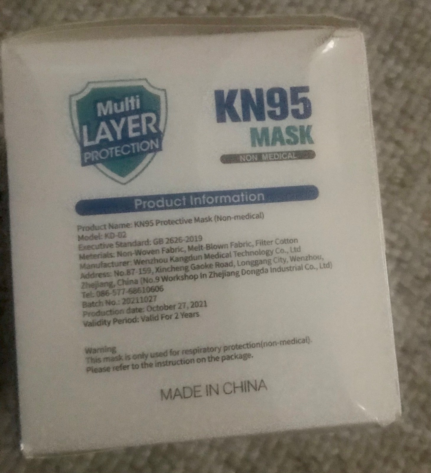 30 Pcs KN95 Protective MultiLayer Face Mask Disposable 6 Color Packs, 5pc each