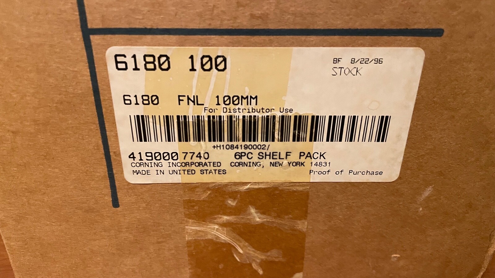 *NEW Box* (6) Corning PYREX Glass 100mm ID 60° Fluted Filling Funnels 6180-100