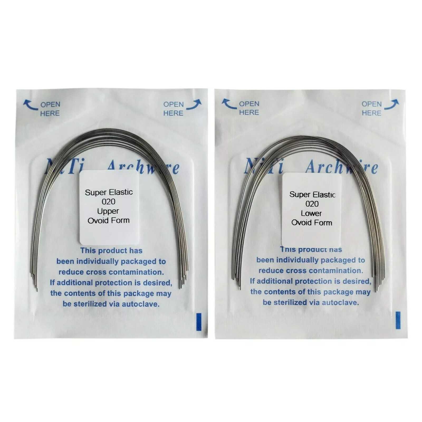 Dental Standard Braces 0.022 Roth Brackets+Ligature Ties 1000+NiTi Arch Wire