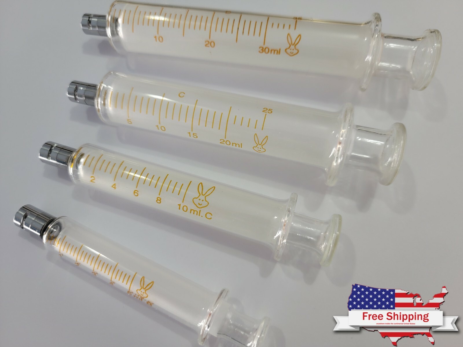 5 mL 10 ml 20 mL 30 mL GLASS SYRINGE LUER LOCK TIP / SLIP TIP DISPENSER NEW USA