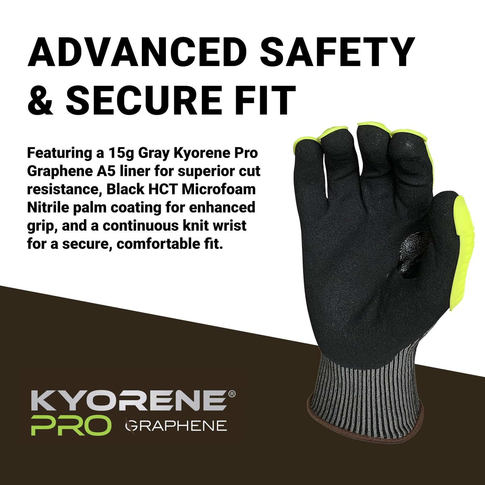 Armor Guys Kyorene Pro 00-857 A5 Cut Resistant Work Gloves – Graphene Nitrile