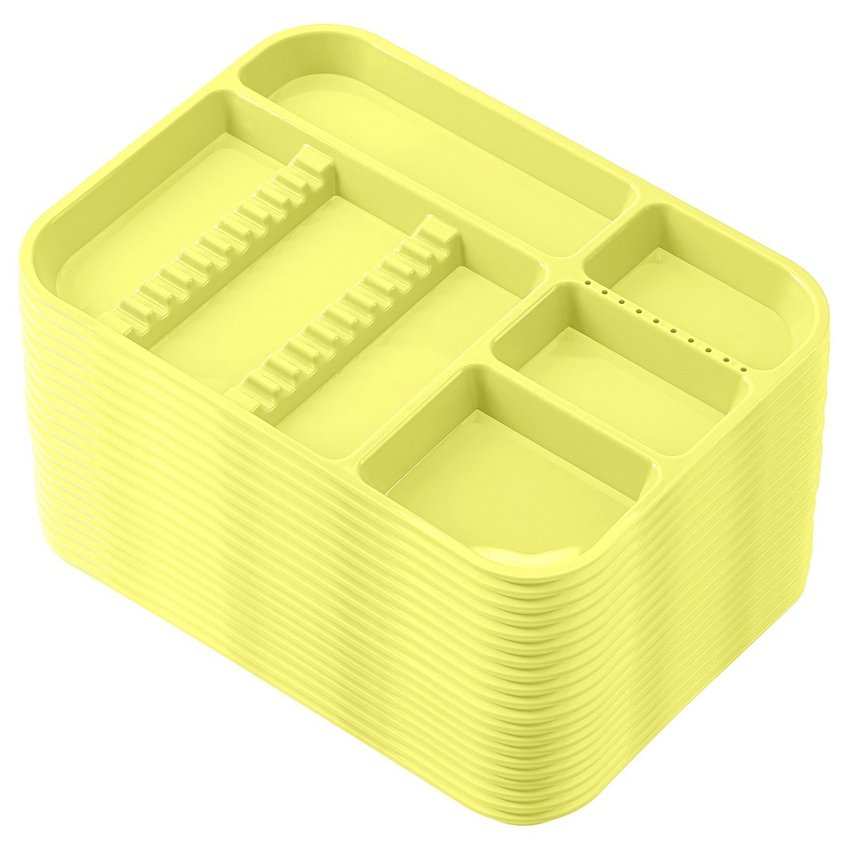 Dental Medical Autoclavable Plastic Trays Instrument Divided Separate Setup Tray