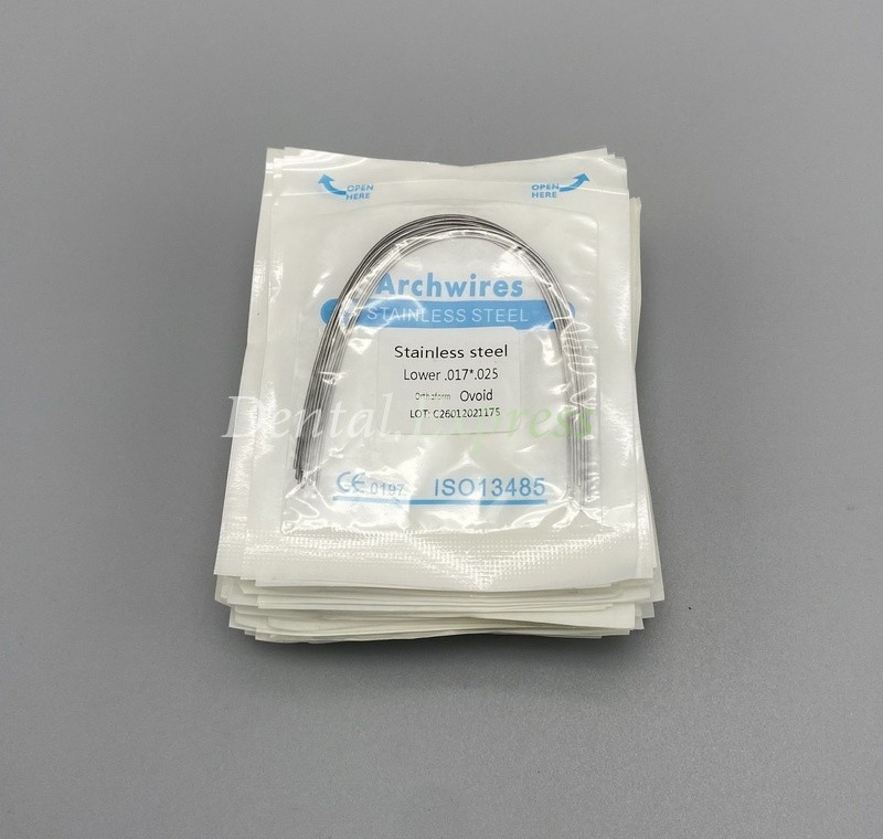 Dental S.S Orthodontic Arch Wire Stainless Steel Round Rectangular Ovoid Form