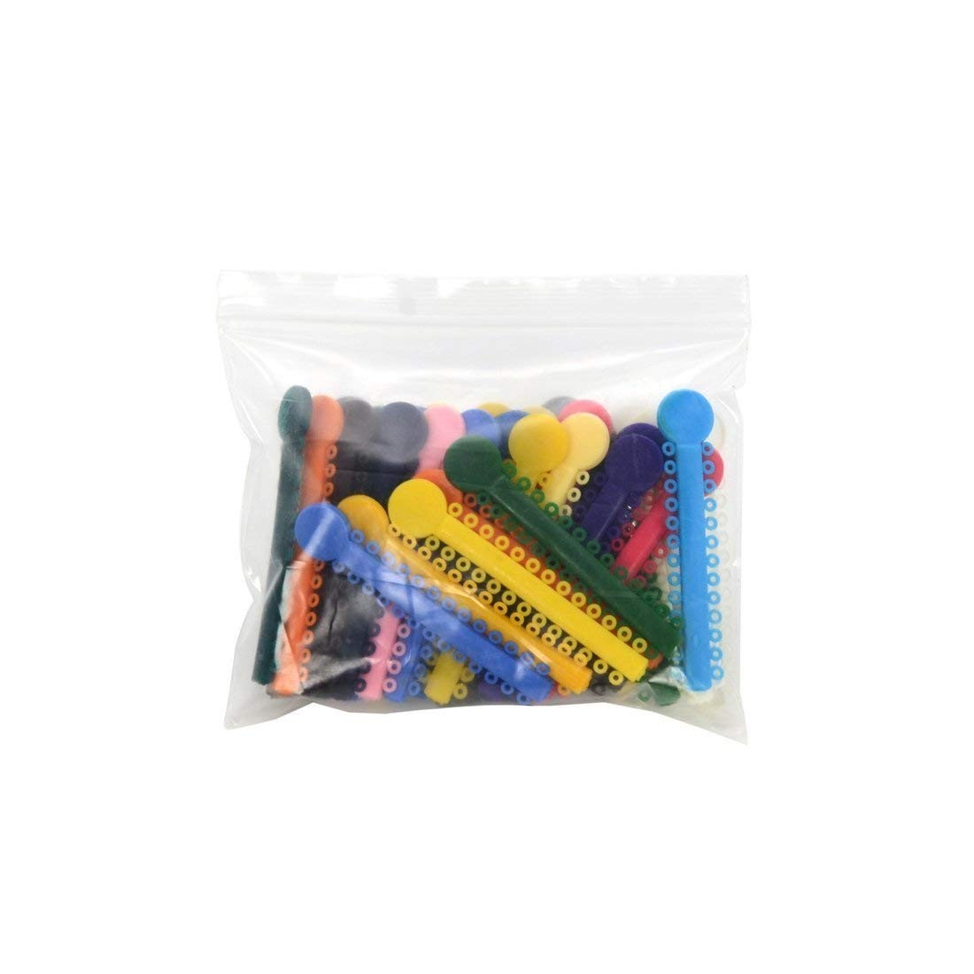Orthodontic Ligature Ties Kit – 1040 Multi-Color Rubber 1041 Piece Set, Gray