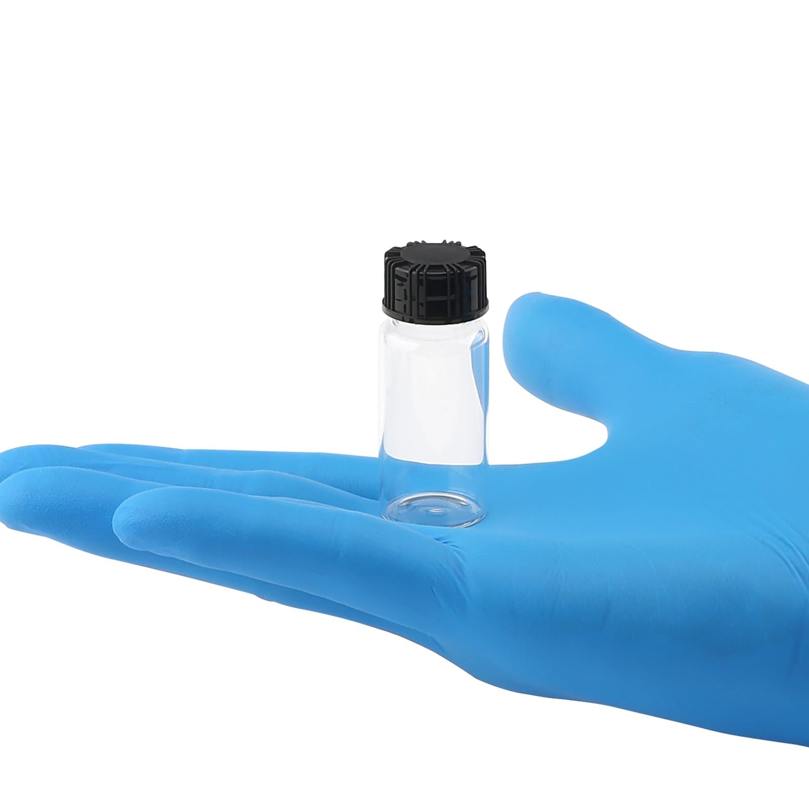 50pcs 10ml Clear Glass Vials with Screwcap Empty Vials Bottles Liquid Lab Sam…